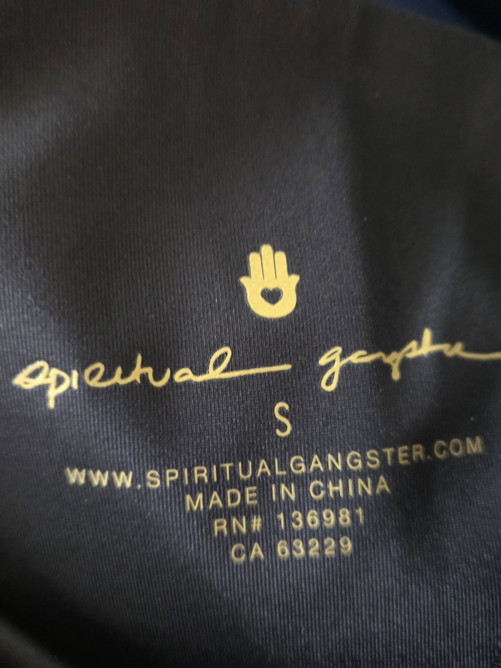 Spiritual Gangster Women's Black Leggings - Logo Detail